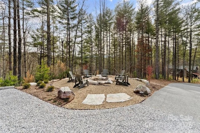 2775 Campbells Trce, Nebo, NC 28761 - view of yard with a fire pit