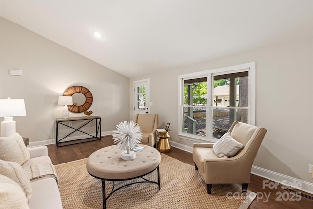1096 Palmyra Dr, Tega Cay, SC 29708 - living room with wood finished floors and vaulted ceiling