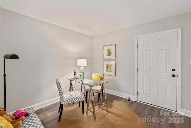1096 Palmyra Dr, Tega Cay, SC 29708 - office with baseboards and wood finished floors