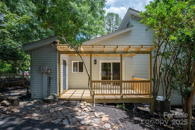 1096 Palmyra Dr, Tega Cay, SC 29708 - back of house with a pergola and a deck