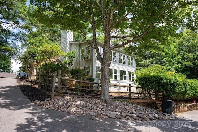 1096 Palmyra Dr, Tega Cay, SC 29708 - view of front facade with a chimney