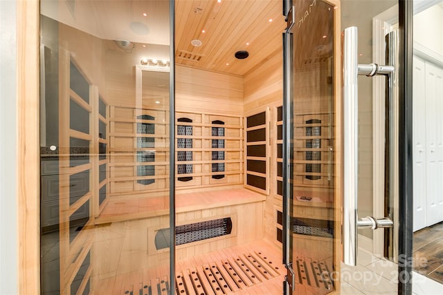 3911 Sandy Point Dr, York, SC 29745 - sauna featuring wood ceiling and recessed lighting