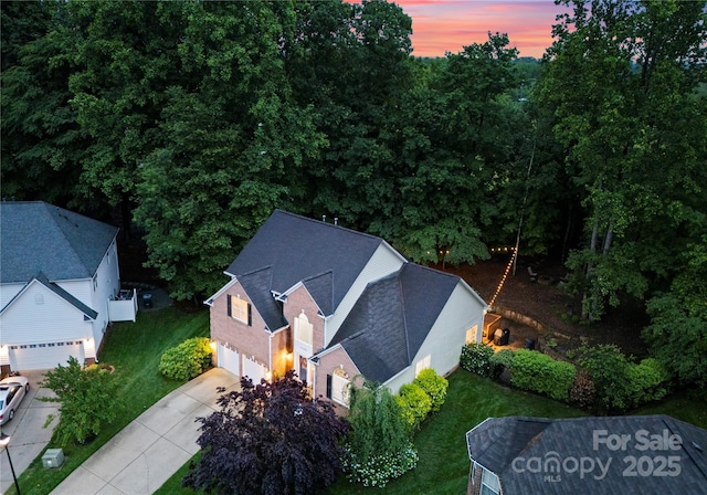 view from above of property