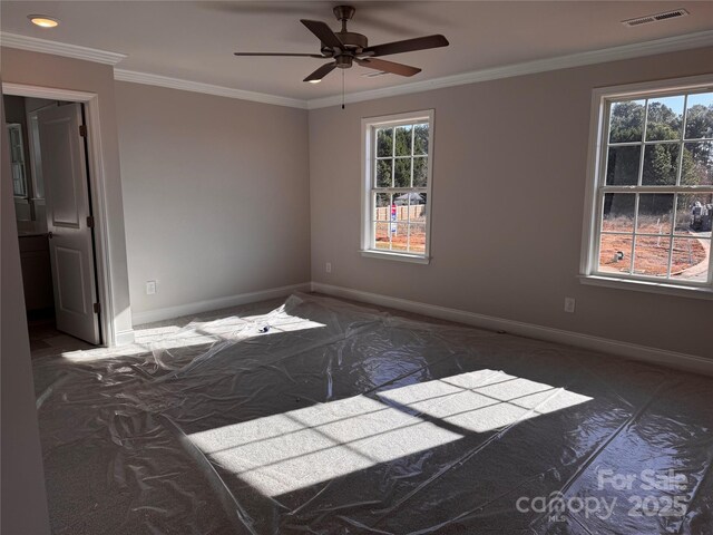 4041 Port Richmond Ave Unit 9, Gastonia, NC 28056 - unfurnished room featuring carpet floors, baseboards, ornamental molding, and a ceiling fan