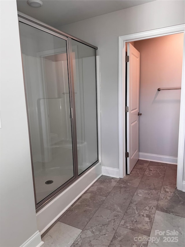 4041 Port Richmond Ave Unit 9, Gastonia, NC 28056 - full bath featuring a shower with door and baseboards