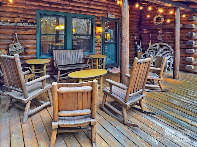615 Sweetwater Rdg, Burnsville, NC 28714 - view of wooden terrace