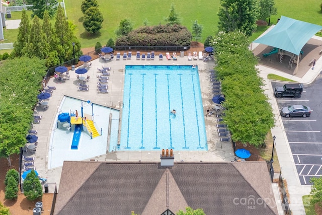 11945 Red Rust Ln, Charlotte, NC 28277 - bird's eye view of a pool
