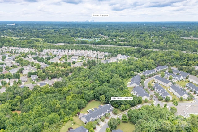 11945 Red Rust Ln, Charlotte, NC 28277 - aerial view of residential area with a forest