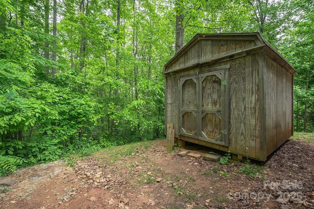 116 Hidden Meadow Dr Unit 17, Candler, NC 28715 - view of shed with a forest view