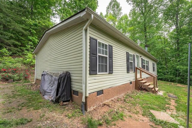 116 Hidden Meadow Dr Unit 17, Candler, NC 28715 - view of home's exterior featuring crawl space and entry steps