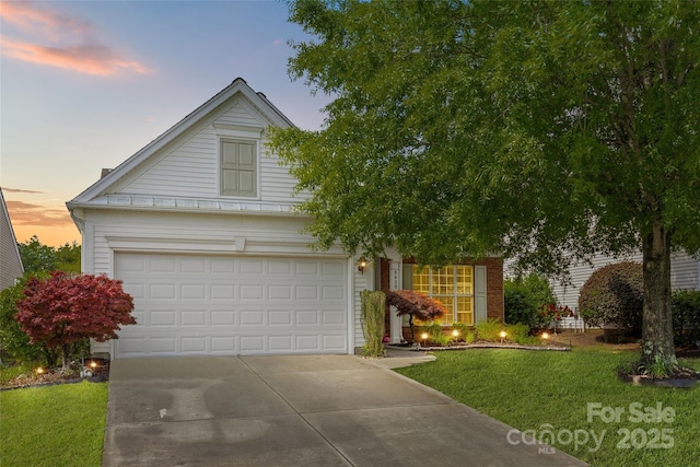 8410 Darcy Hopkins Dr, Charlotte, NC 28277 - view of front of home with concrete driveway and a front lawn
