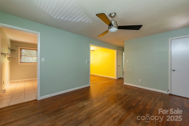 49 Jeffress Ave, Asheville, NC 28803 - spare room with a ceiling fan and wood finished floors