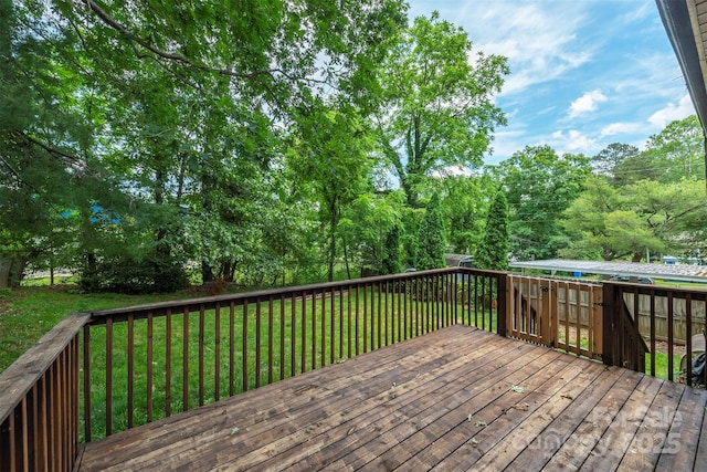 49 Jeffress Ave, Asheville, NC 28803 - wooden deck with a yard