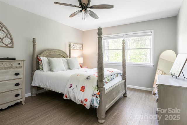 16 Royal Rdg, Clyde, NC 28721 - bedroom with wood finished floors, baseboards, and ceiling fan