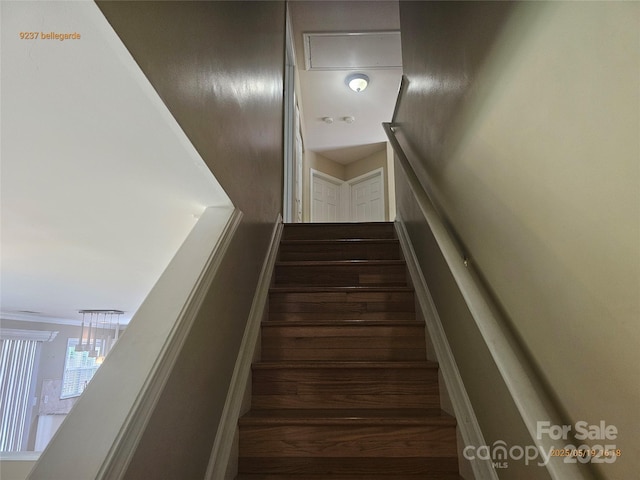 view of stairway