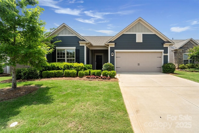 2329 Delaney Dr, Fort Mill, SC 29715 - craftsman-style house featuring board and batten siding, an attached garage, and a front lawn