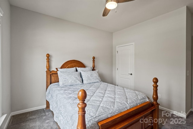 2329 Delaney Dr, Fort Mill, SC 29715 - bedroom featuring dark carpet, baseboards, and ceiling fan