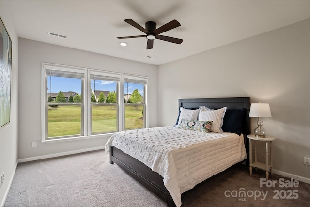 2329 Delaney Dr, Fort Mill, SC 29715 - carpeted bedroom featuring baseboards, a ceiling fan, and recessed lighting