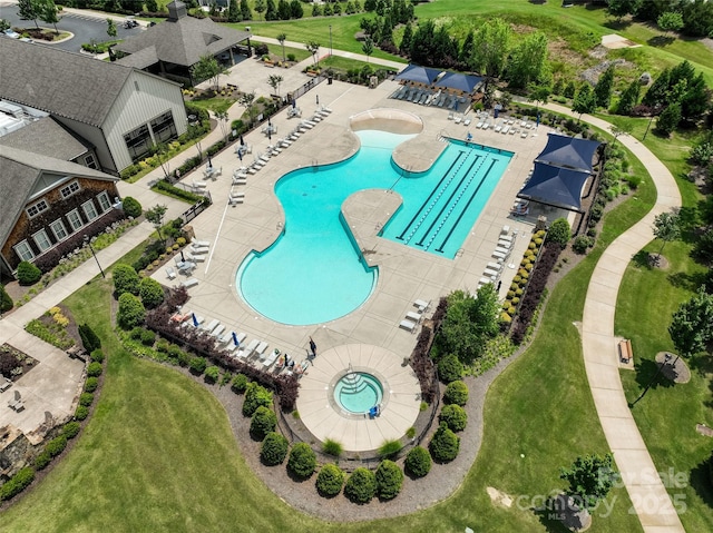 2329 Delaney Dr, Fort Mill, SC 29715 - aerial view of a pool area