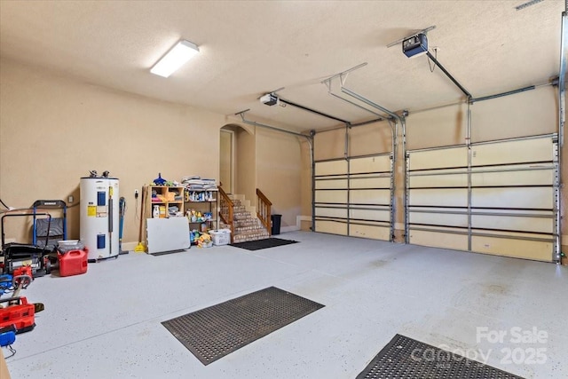 1974 Glen Manor Ct, Lincolnton, NC 28092 - garage featuring electric water heater and a garage door opener