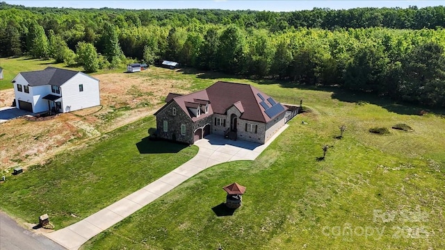 1974 Glen Manor Ct, Lincolnton, NC 28092 - aerial view of property and surrounding area with a forest