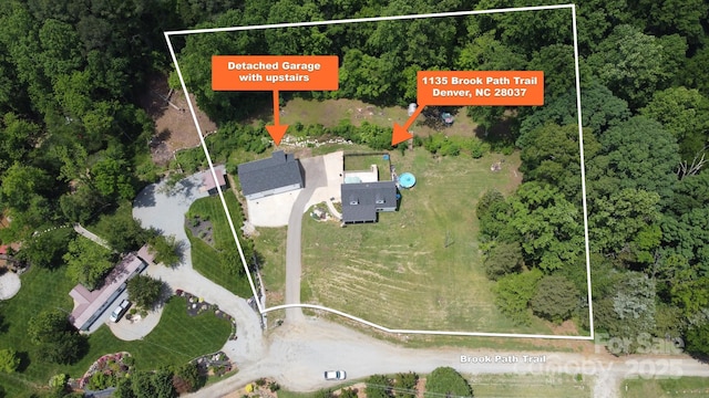 1135 Brook Path Trl, Denver, NC 28037 - aerial view of property's location with property parcel outlined