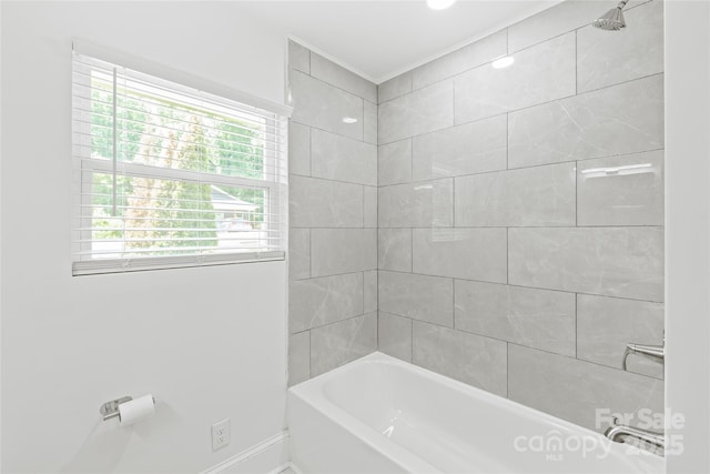 518 Westside Cir, China Grove, NC 28023 - full bath featuring baseboards and bathing tub / shower combination