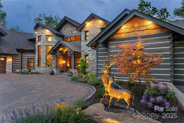 511 Asgi Trl, Maggie Valley, NC 28751 - view of front of home featuring stone siding