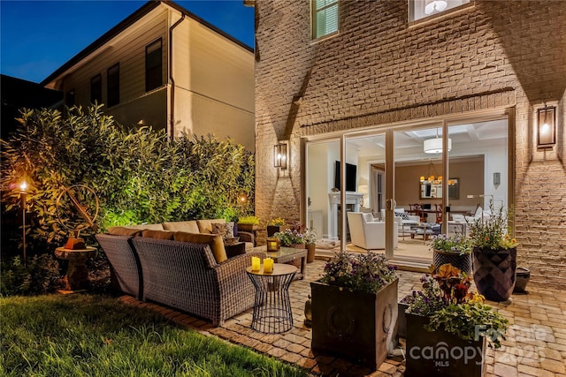 2630 Mary Butler Way, Charlotte, NC 28226 - view of patio featuring an outdoor living space