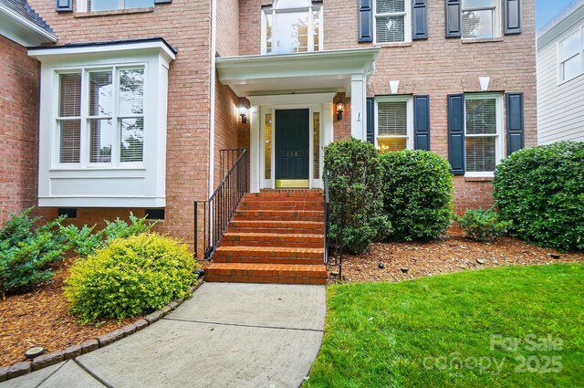 138 Montibello Dr, Mooresville, NC 28117 - view of exterior entry with brick siding