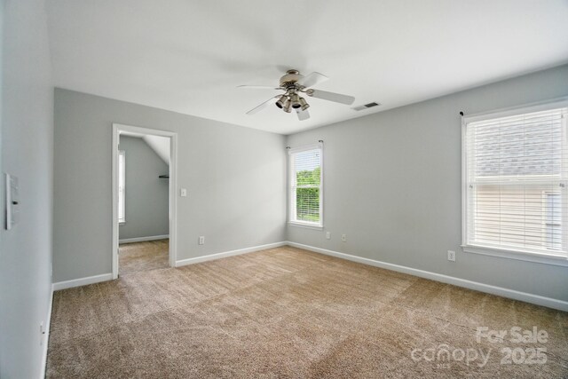 138 Montibello Dr, Mooresville, NC 28117 - empty room featuring ceiling fan, carpet floors, and baseboards