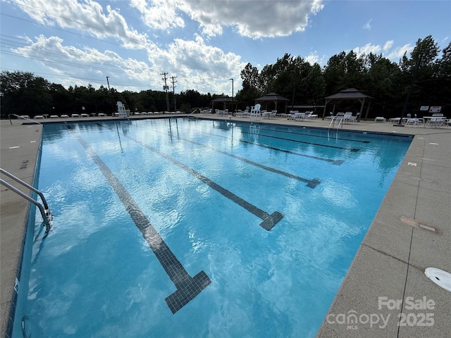 138 Montibello Dr, Mooresville, NC 28117 - community pool with a gazebo and a patio