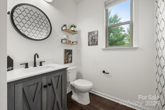 9530 Hightower Oak St, Huntersville, NC 28078 - bathroom with baseboards, toilet, plenty of natural light, and vanity