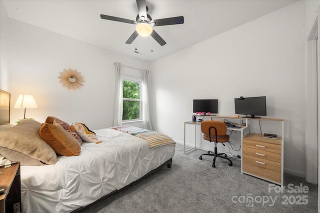 9530 Hightower Oak St, Huntersville, NC 28078 - carpeted bedroom featuring a desk, ceiling fan, and baseboards