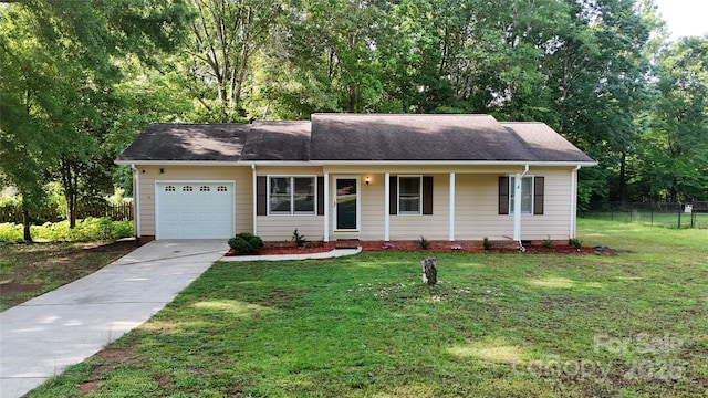 2026 Willow Ridge St, Conover, NC 28613 - ranch-style home with an attached garage and concrete driveway