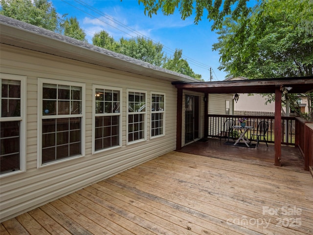 view of wooden deck