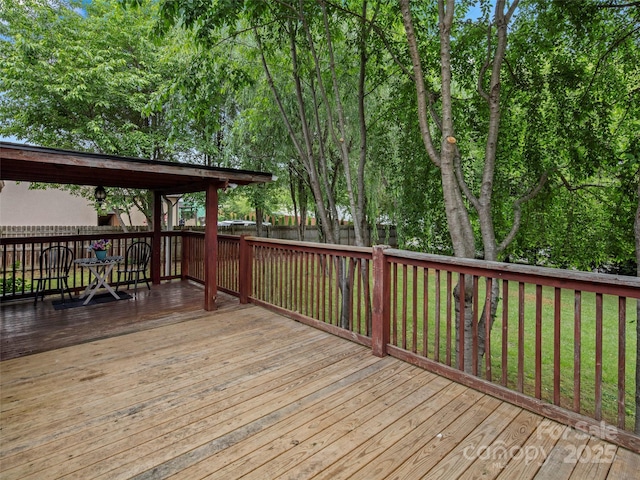 view of wooden terrace