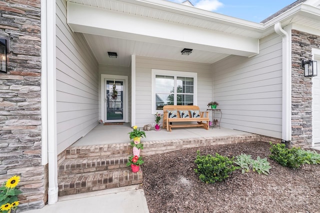 122A Deer Brook Dr Unit A, Shelby, NC 28150 - view of exterior entry featuring a porch and stone siding