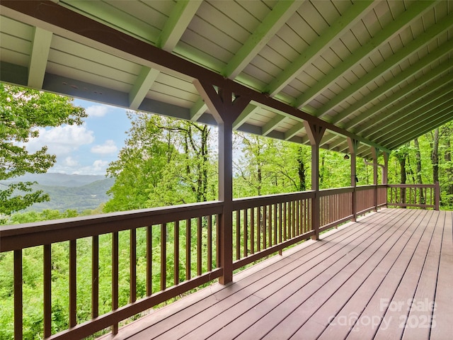 572 Multiflora Way, Waynesville, NC 28785 - deck featuring a mountain view