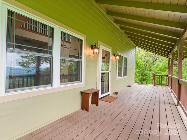 572 Multiflora Way, Waynesville, NC 28785 - wooden deck featuring a porch