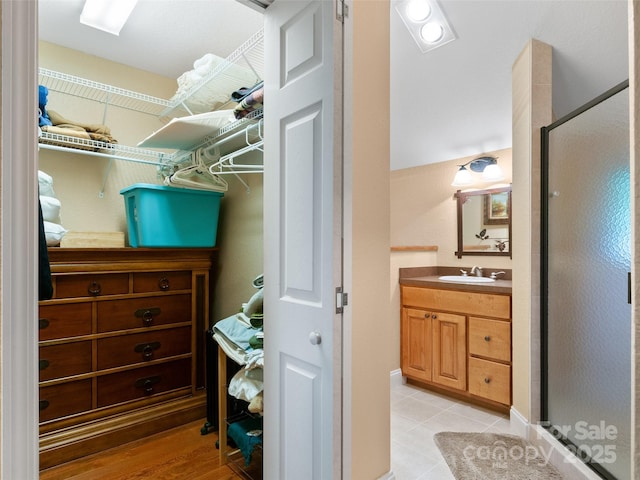 572 Multiflora Way, Waynesville, NC 28785 - spacious closet featuring a sink and light tile patterned flooring