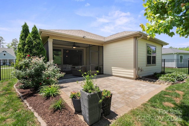 4975 Looking Glass Trl, Denver, NC 28037 - rear view of house featuring a patio and ceiling fan