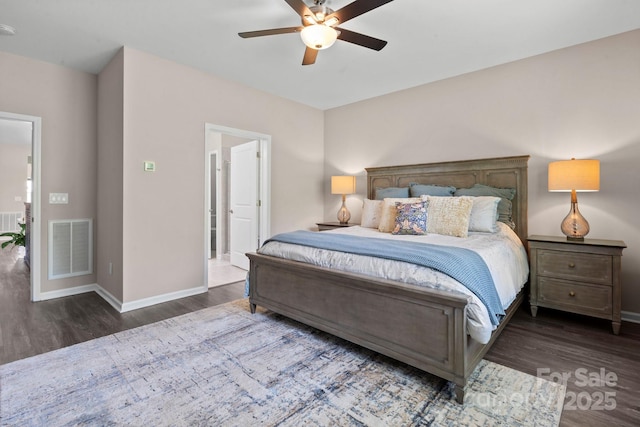 4975 Looking Glass Trl, Denver, NC 28037 - bedroom with wood finished floors, baseboards, and a ceiling fan