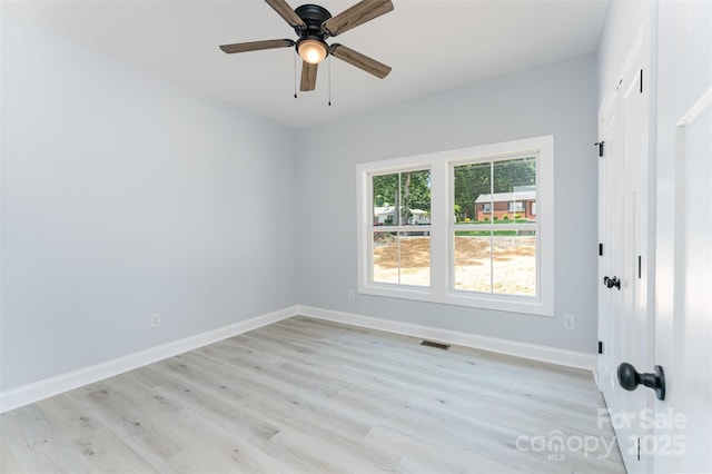 309 Walker St, Kannapolis, NC 28081 - empty room featuring light wood finished floors and ceiling fan