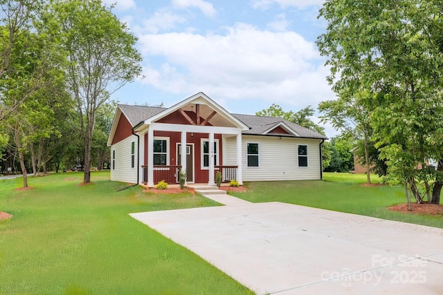 1244 Bob Falls Rd, Shelby, NC 28150 - view of front facade with covered porch and a front lawn