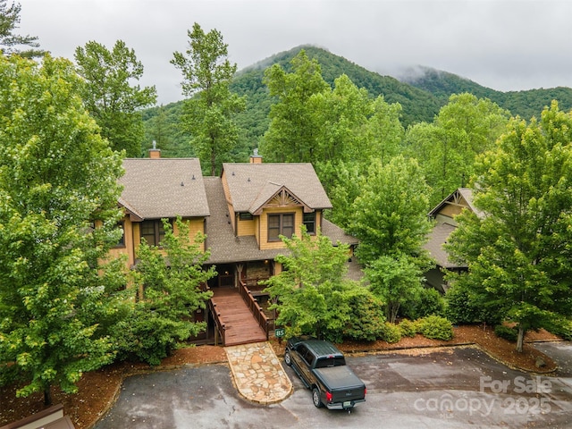 85 Southshore Dr Unit A2, Tuckasegee, NC 28783 - view from above of property with a forest and a mountain backdrop