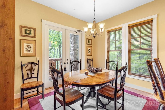 85 Southshore Dr Unit A2, Tuckasegee, NC 28783 - dining room featuring french doors, baseboards, and plenty of natural light