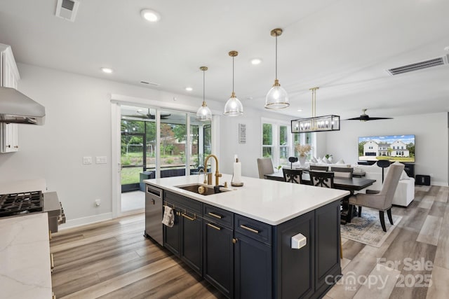 4530 Tournette Dr Unit 18, Indian Land, SC 29707 - kitchen featuring a sink, appliances with stainless steel finishes, plenty of natural light, extractor fan, and recessed lighting