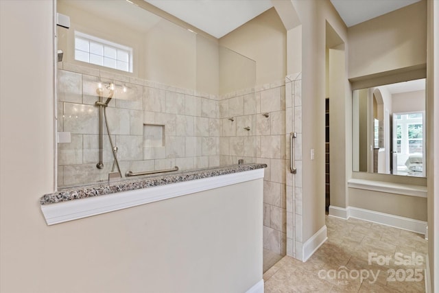 7913 Waverly Walk Ave, Charlotte, NC 28277 - bathroom with walk in shower and healthy amount of natural light
