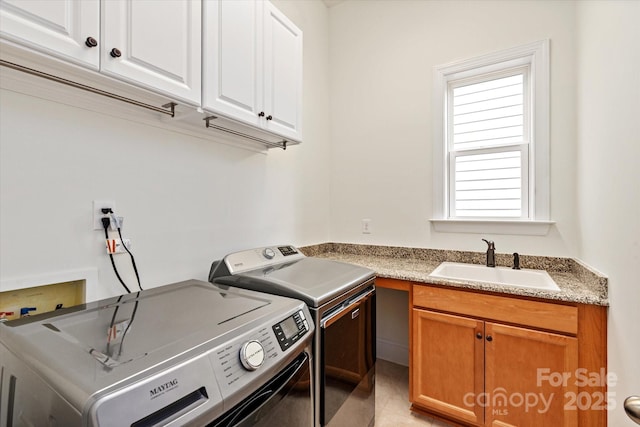 7913 Waverly Walk Ave, Charlotte, NC 28277 - laundry area with separate washer and dryer, cabinet space, and light tile patterned flooring